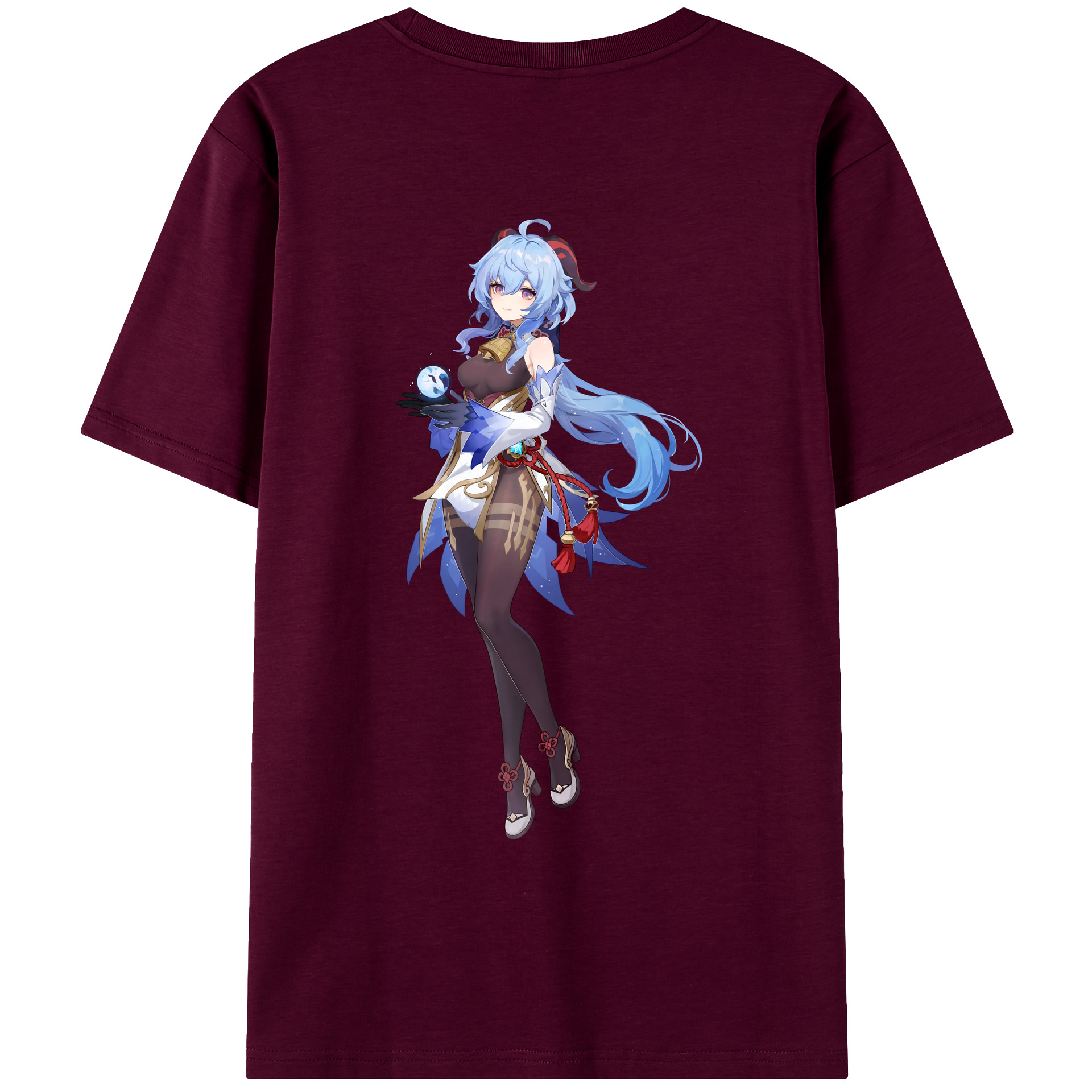 げんし神 甘雨 かんう genshin Ganyu レディース半袖Tシャツ(バックプリント)